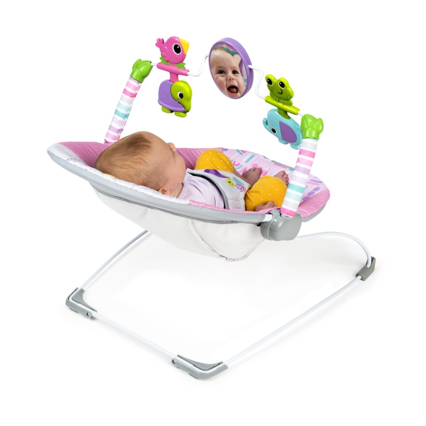 Bright Starts - Dondolo vibrante per bambini PINK PARADISE