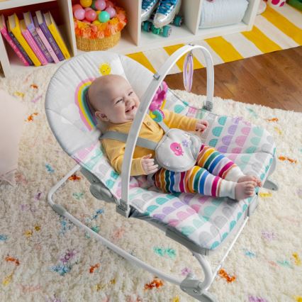Bright Starts - Dondolo vibrante per bambini ROSY RAINBOW