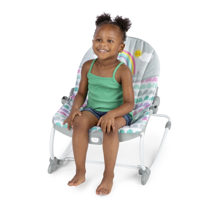 Bright Starts - Dondolo vibrante per bambini ROSY RAINBOW