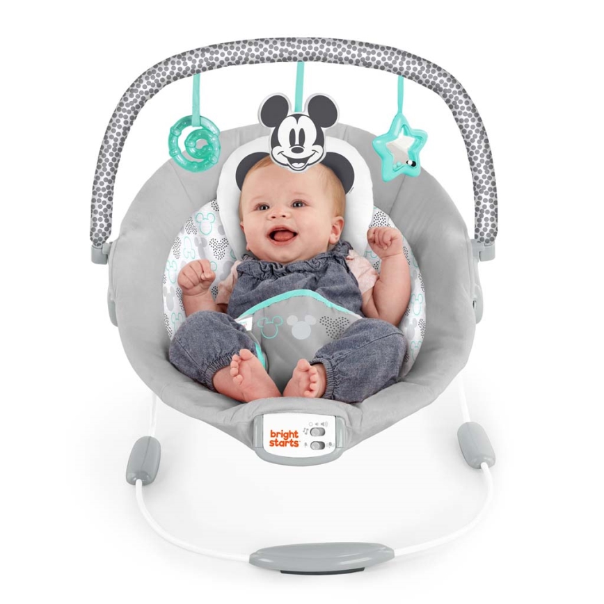 Bright Starts - Lettino vibrante per bambini con melodia MICKEY MOUSE 3xLR14
