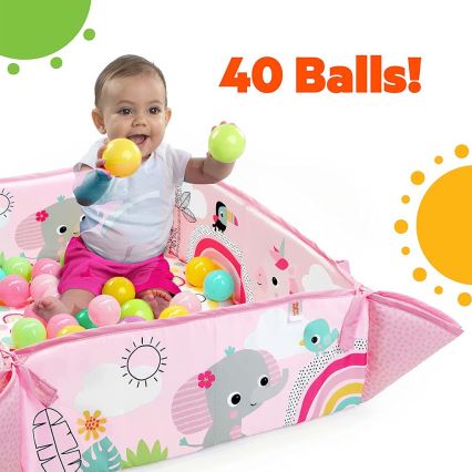 Bright Starts - Spieldecke für Kinder 5in1 YOUR WAY BALL PLAY 3xAA rosa