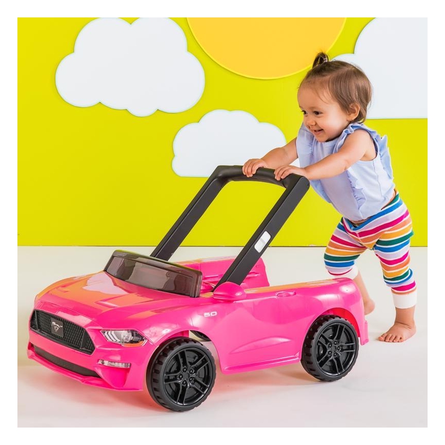 Bright Starts - Trotteur pour bébé 3 en 1 FORD MUSTANG rose
