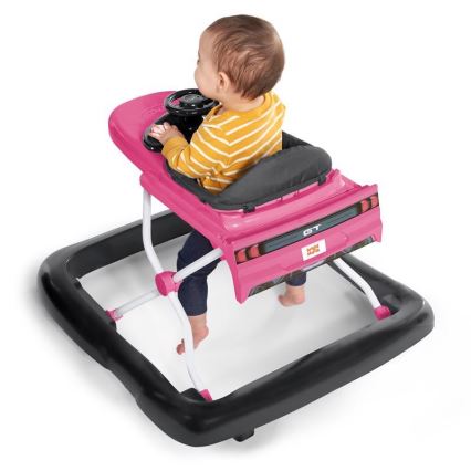 Bright Starts - Trotteur pour bébé 3 en 1 FORD MUSTANG rose