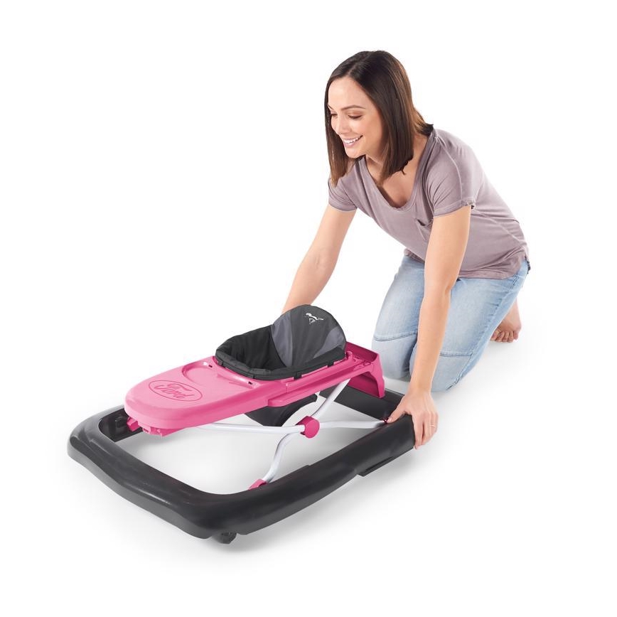 Bright Starts - Trotteur pour bébé 3 en 1 FORD MUSTANG rose