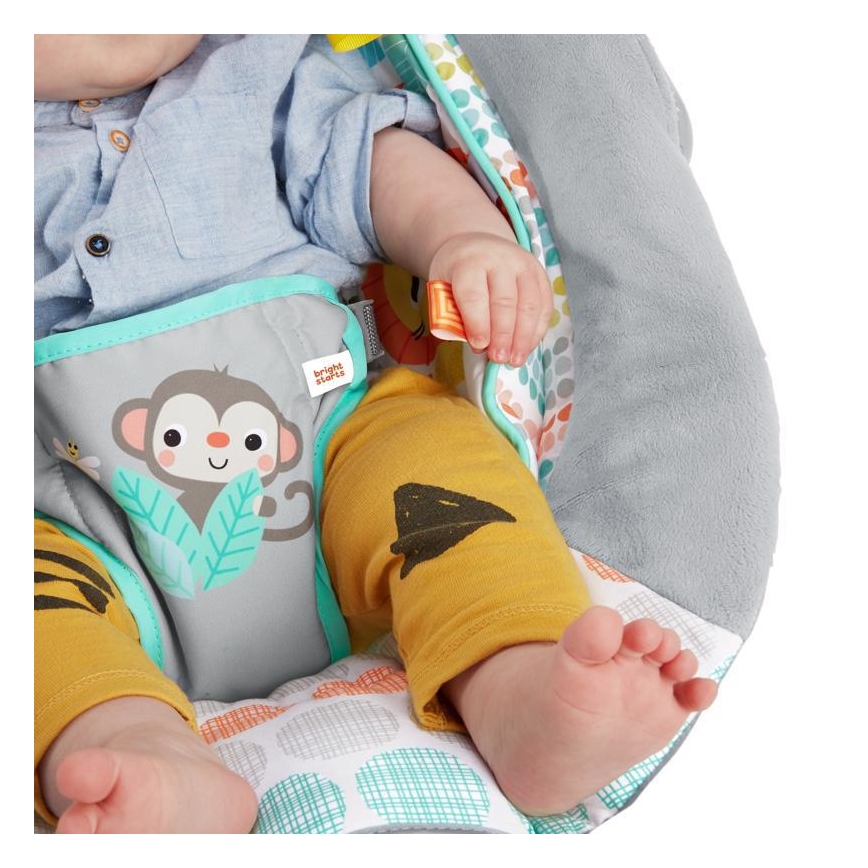 Bright Starts - Vibrationsliege für Kinder mit Melodie WHIMSICAL WILD