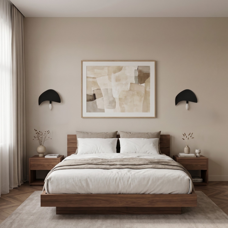 Brilagi - 2er-Set Wandleuchte WABI SABI, 1x E14/40W/230V, schwarz