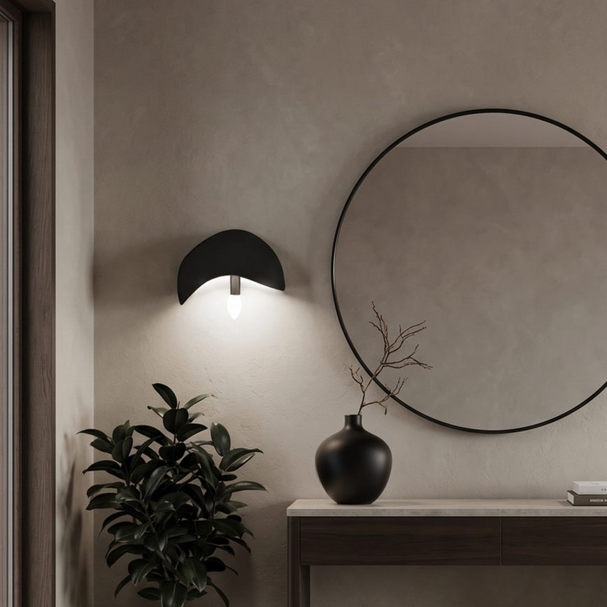 Brilagi - 2er-Set Wandleuchte WABI SABI, 1x E14/40W/230V, schwarz