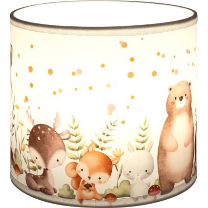 Brilagi - Abat-jour universel BOBO E27 Ø 15 cm blanc/motifs animaux