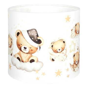 Brilagi - Abat-jour universel BOBO E27 Ø 15 cm blanc/oursons