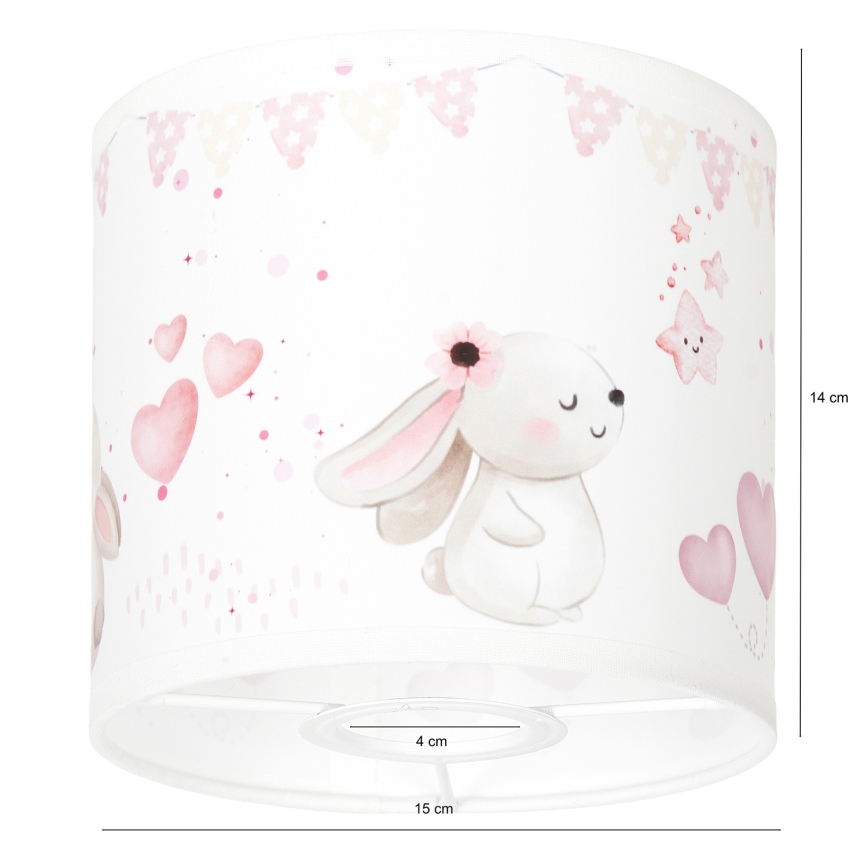 BRILAGI - Abat-jour universel BOBO E27 Ø 15 cm crème/motifs lapins