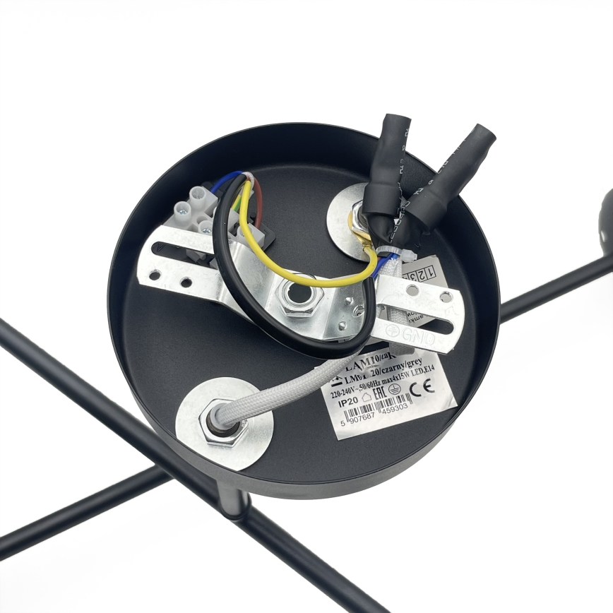 Brilagi - Anbau-Deckenleuchte MALIVA 4xE14/15W/230V schwarz/klar