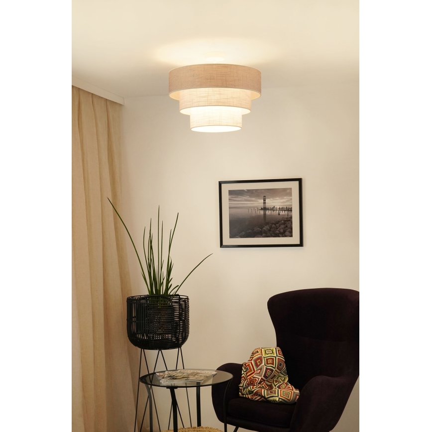 Brilagi - Anbauleuchte ALASKA LUNETA 1xE27/15W/230V d 45 cm grau/cremefarben
