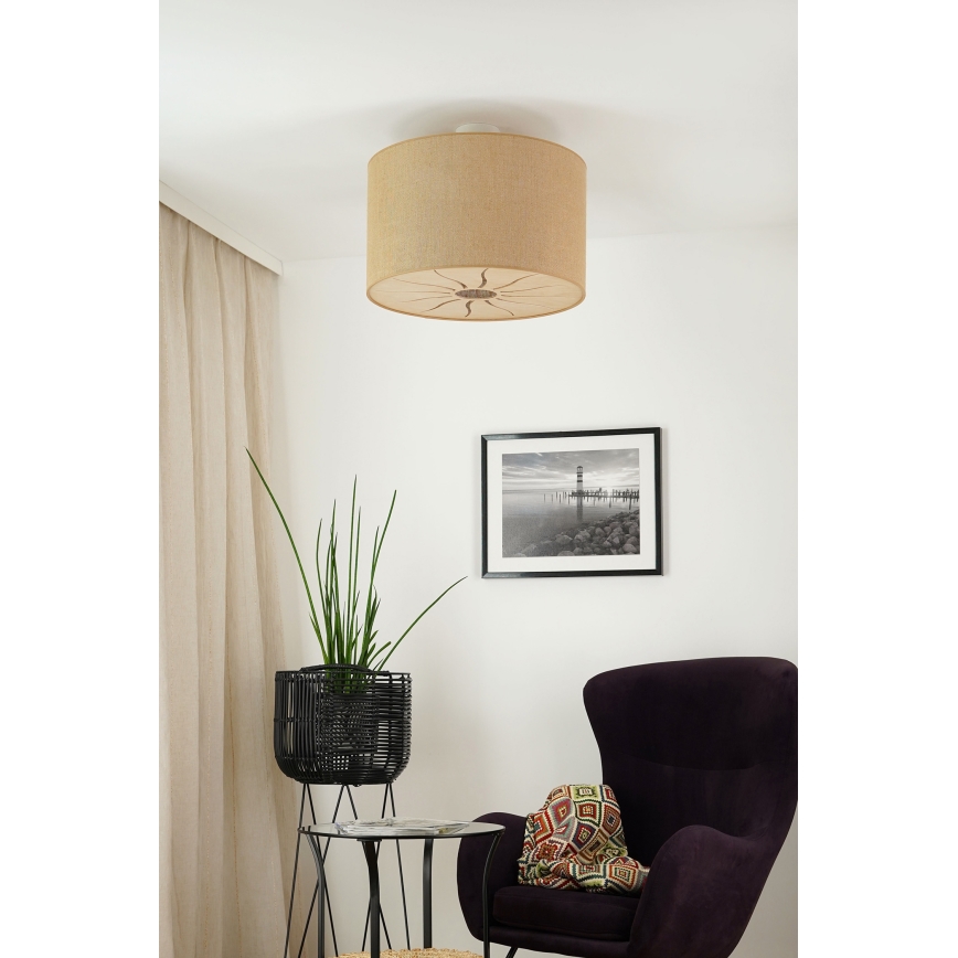 Brilagi - Anbauleuchte COUNTRY ROLLER 1xE27/15W/230V d 50 cm beige