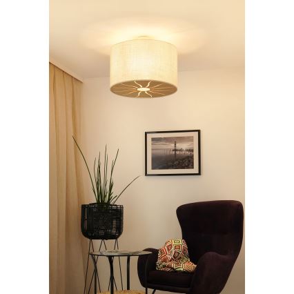 Brilagi - Anbauleuchte COUNTRY ROLLER 1xE27/15W/230V d 50 cm cremefarben