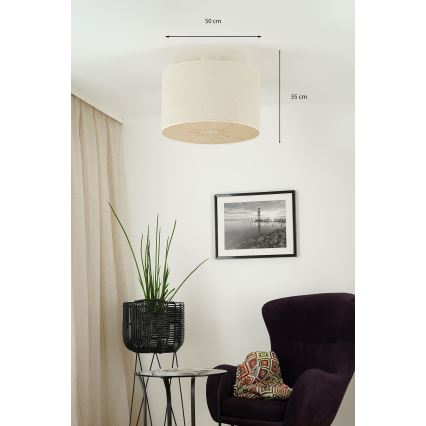 Brilagi - Anbauleuchte COUNTRY ROLLER 1xE27/15W/230V d 50 cm cremefarben