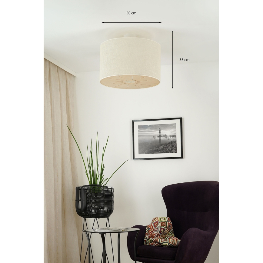 Brilagi - Anbauleuchte COUNTRY ROLLER 1xE27/15W/230V d 50 cm cremefarben
