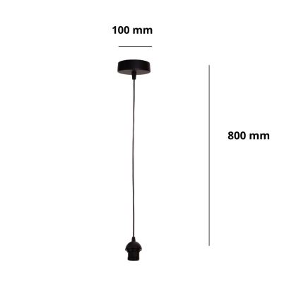 Brilagi - Anschlusskabel PARTY, 1x E27/60W/230V, Ø 10 cm, schwarz