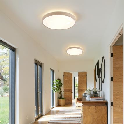 Brilagi - Plafoniera LED dimmerabile GLASS POOL DOUBLE LED/48W/230V 3000-6000K 40 cm beige + telecomando