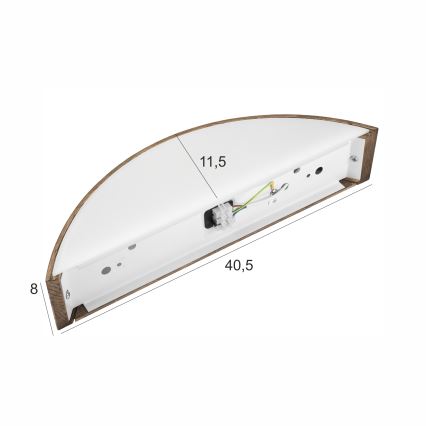 Brilagi - Applique a LED CARVALHO 1xE27/15W/230V rovere noce
