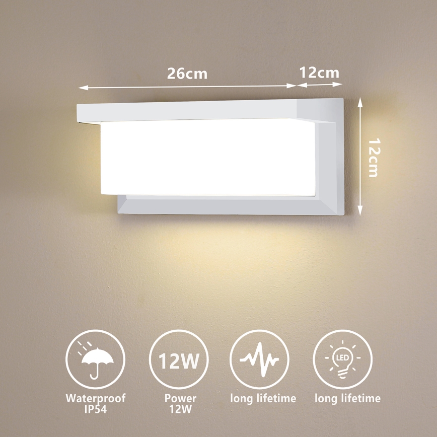 Brilagi - Applique a LED da esterno BRICKY LED/12W/230V bianco IP54