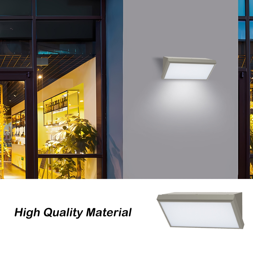 Brilagi - Applique a LED da esterno TRIANGLE LED/20W/230V grigio IP65