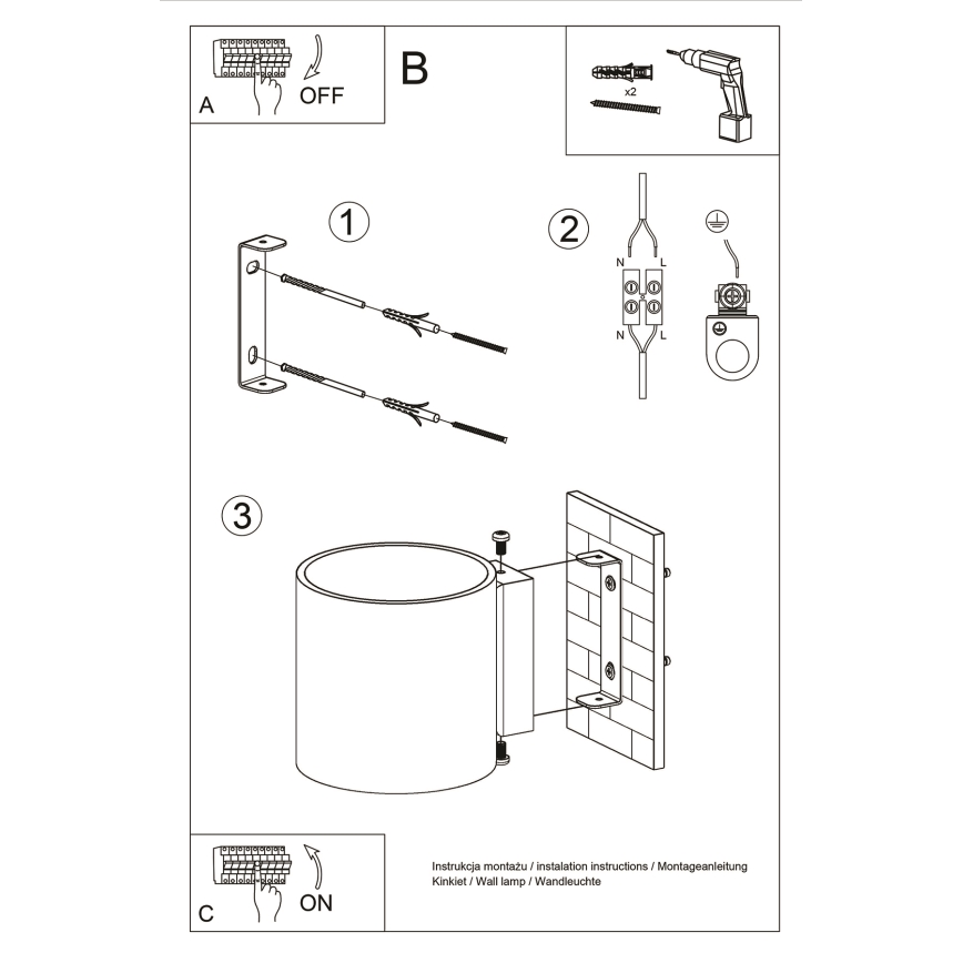 Brilagi -  Luce Spot da parete a LED FRIDA 1xG9/3,5W/230V
