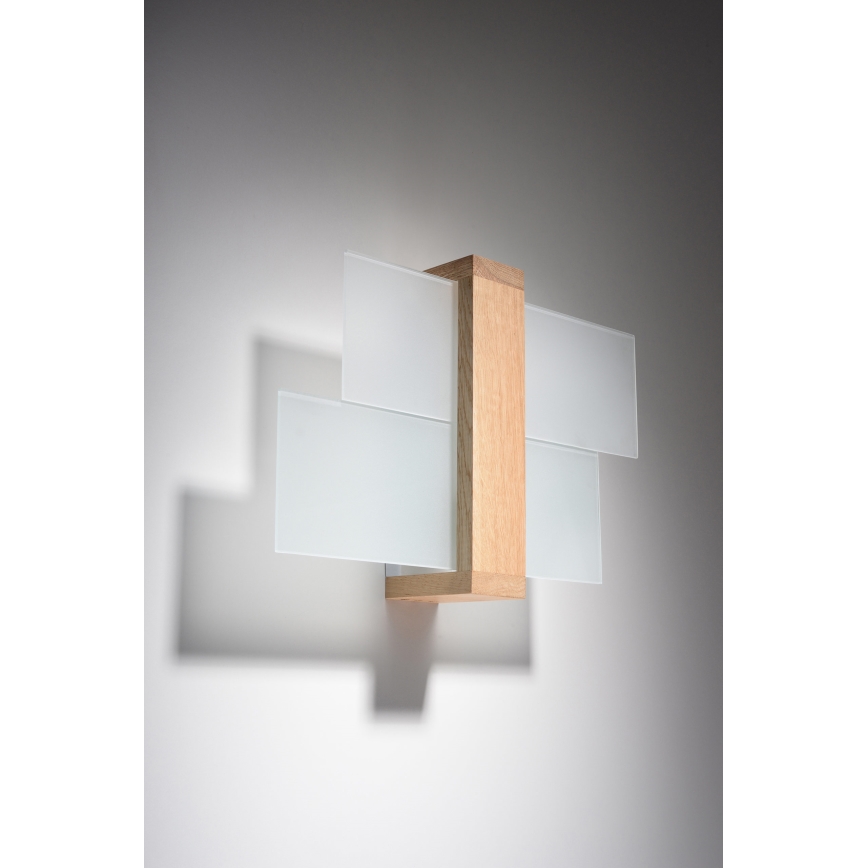 Brilagi -  Applique a LED HERA 1xE27/7,5W/230V legno