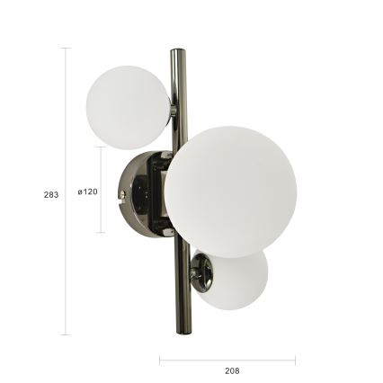 Brilagi - Applique a LED MILLA 3xG9/3W/230V cromo lucido/bianco