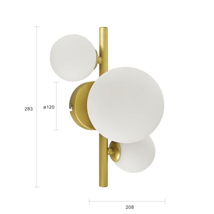 Brilagi - Applique a LED MILLA 3xG9/3W/230V oro/bianco