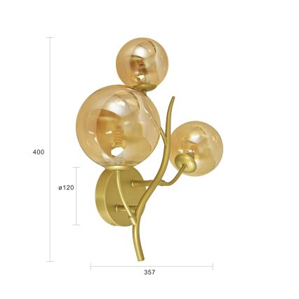 Brilagi - Applique a LED MISTEL 3xG9/3W/230V oro