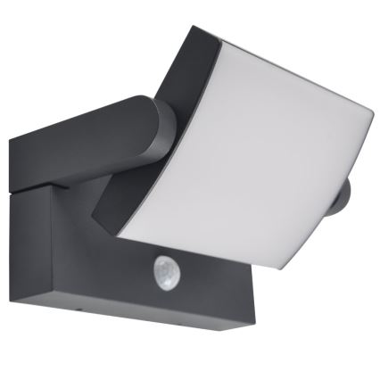 Brilagi - LED Applique solare con sensore di movimento e crepuscolare ANKLE LED/10W/3,7V 3000 mAh 3000K IP65 antracite