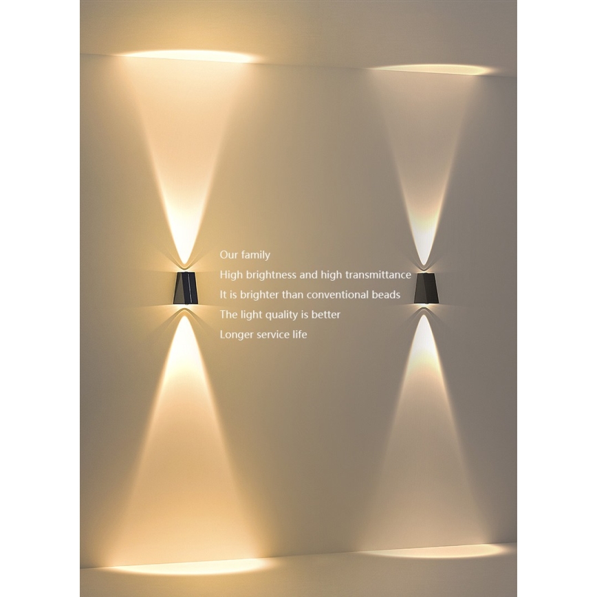Brilagi - Applique a LED solare PYRAMID LED/2W/3,2V IP54