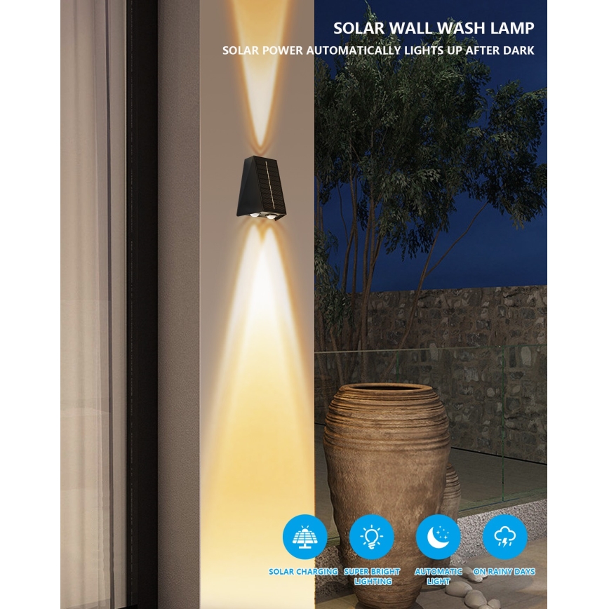Brilagi - Applique a LED solare PYRAMID LED/2W/3,2V IP54