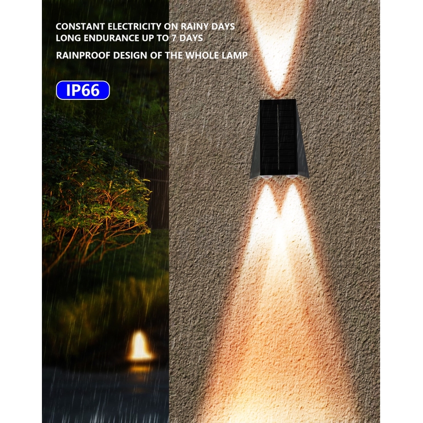 Brilagi - Applique a LED solare PYRAMID LED/2W/3,2V IP54