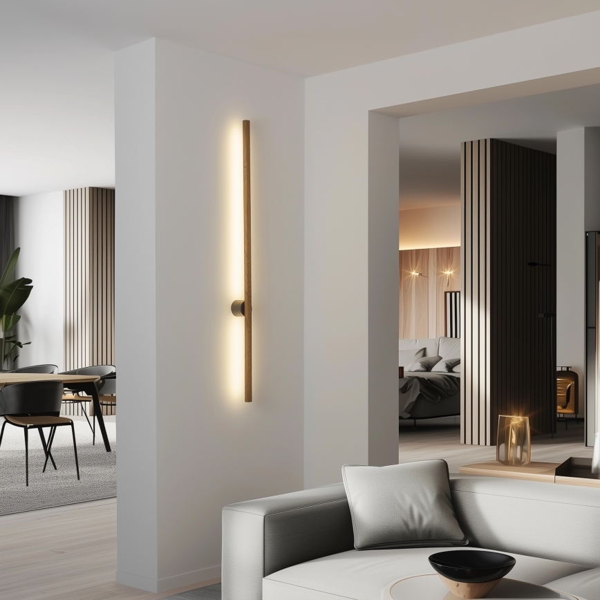 Brilagi - Applique a LED WOODY LINE LED/12W/230V 120 cm quercia