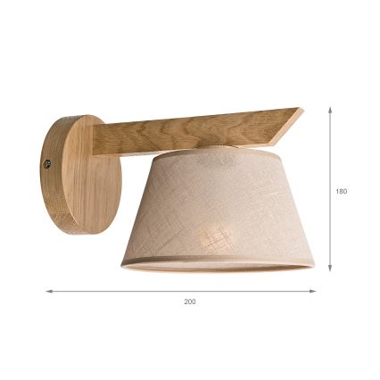Brilagi - Applique ANTHONY 1xE14/40W/230V quercia/beige