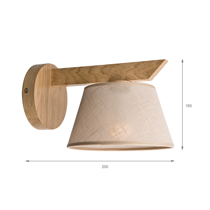 Brilagi - Applique ANTHONY 1xE14/40W/230V quercia/beige