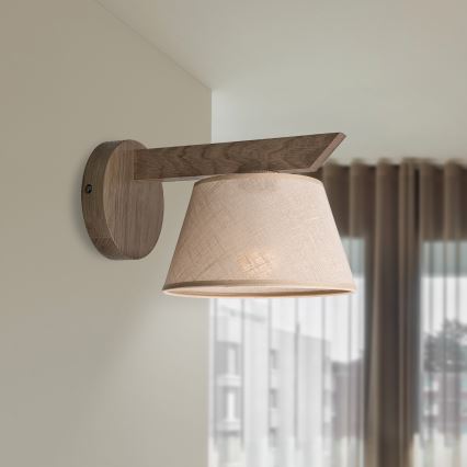 Brilagi - Applique ANTHONY 1xE14/40W/230V quercia/beige
