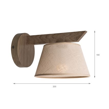 Brilagi - Applique ANTHONY 1xE14/40W/230V quercia/beige