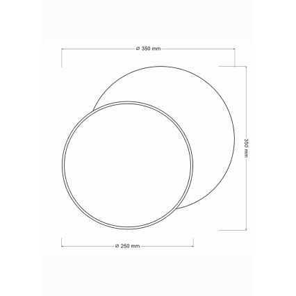 Brilagi - Applique CIRCLES 1xE27/60W/230V Ø 35 cm crema/grigio