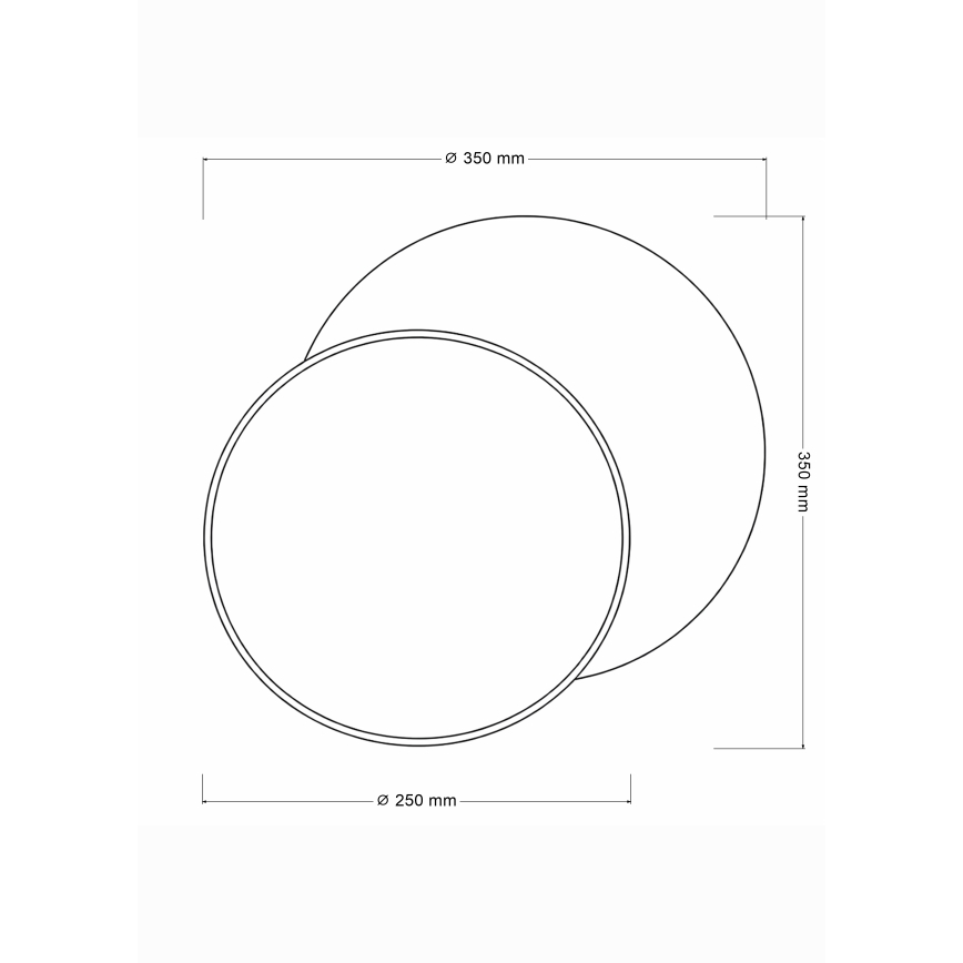 Brilagi - Applique CIRCLES 1xE27/60W/230V Ø 35 cm crema/grigio