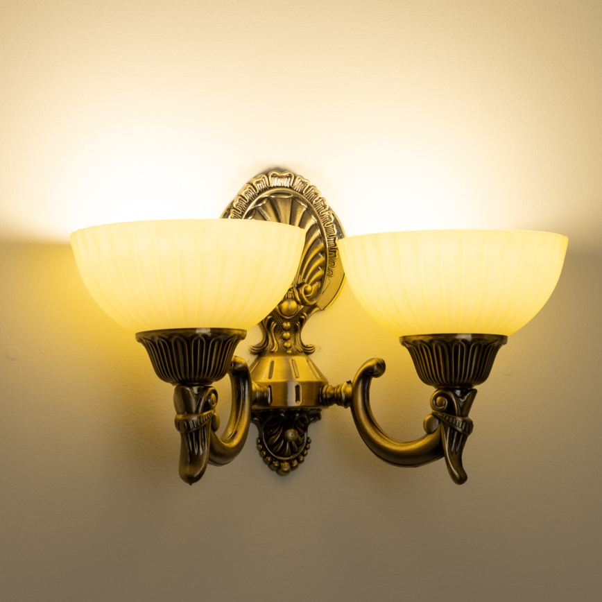 Brilagi - Applique CLASSIC 2xE27/60W/230V ottone