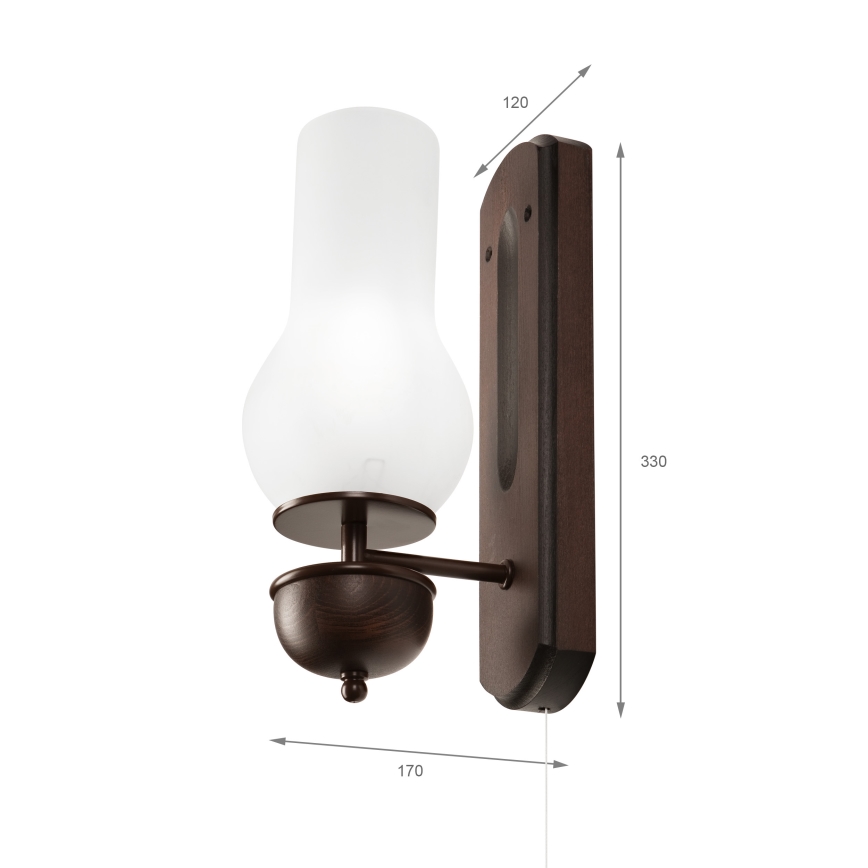Brilagi - Applique COTTAGE 1xE14/40W/230V faggio/bianco