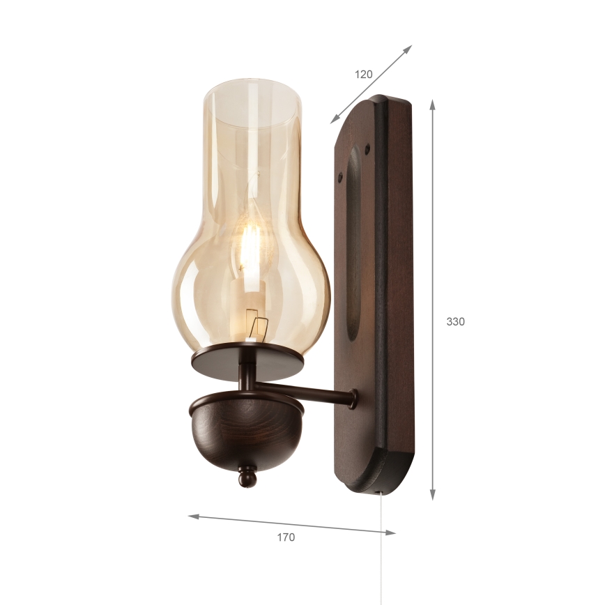 Brilagi - Applique COTTAGE 1xE14/40W/230V faggio/marrone