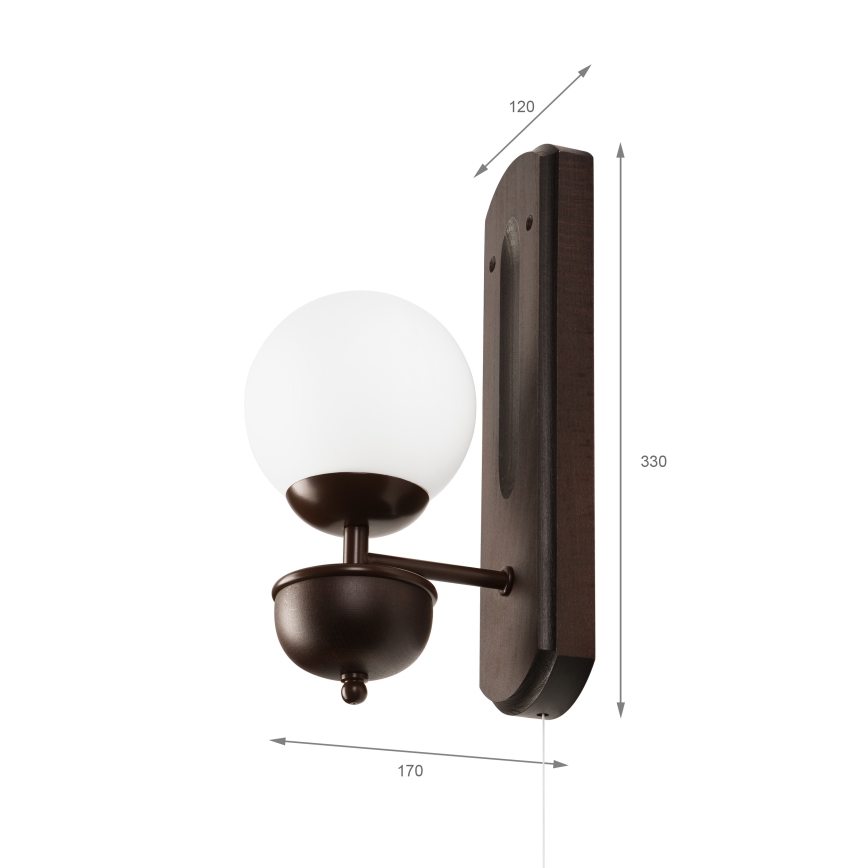 Brilagi - Applique COTTAGE 1xG9/40W/230V faggio/bianco