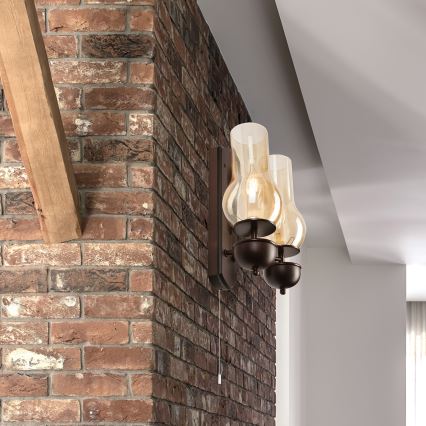 Brilagi - Applique COTTAGE 2xE14/40W/230V faggio/marrone