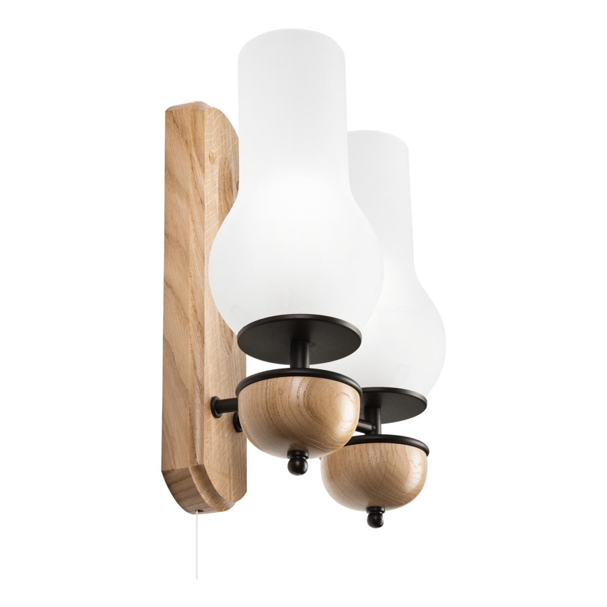 Brilagi - Applique COTTAGE 2xE14/40W/230V quercia/bianco