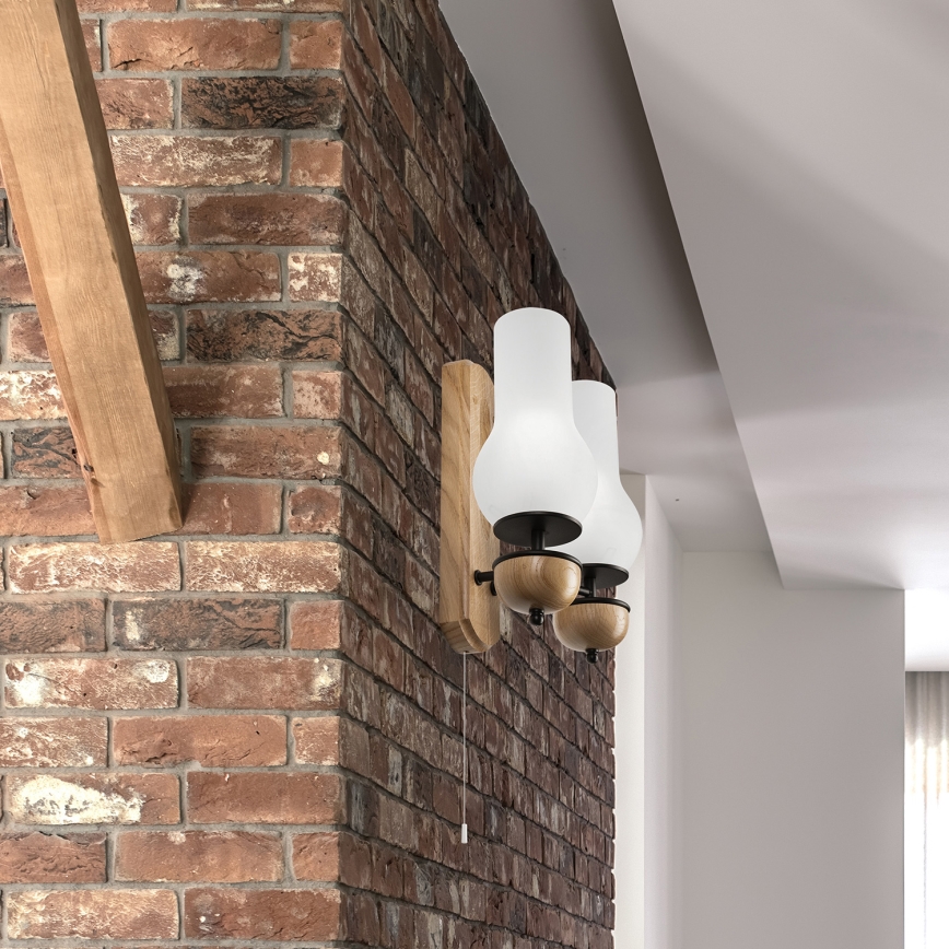 Brilagi - Applique COTTAGE 2xE14/40W/230V quercia/bianco