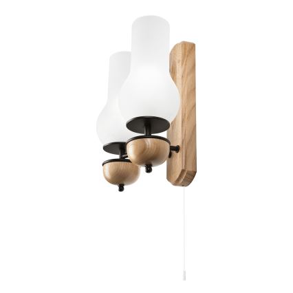 Brilagi - Applique COTTAGE 2xE14/40W/230V quercia/bianco