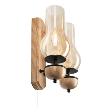 Brilagi - Applique COTTAGE 2xE14/40W/230V quercia/marrone
